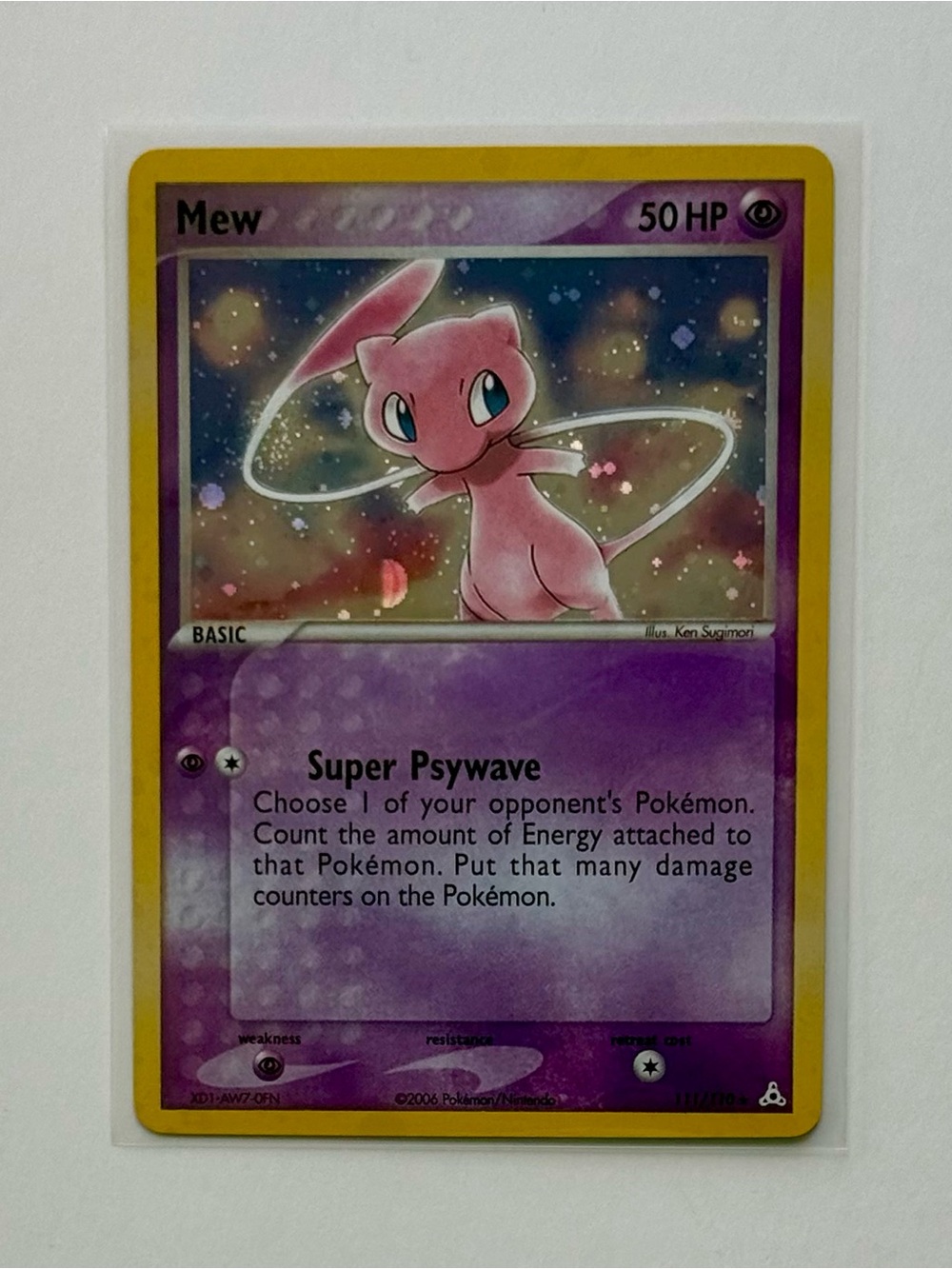 Pokémon Mew 111/110 Holon Phantoms Secret Rare Holo Card Fan Art Custom Card